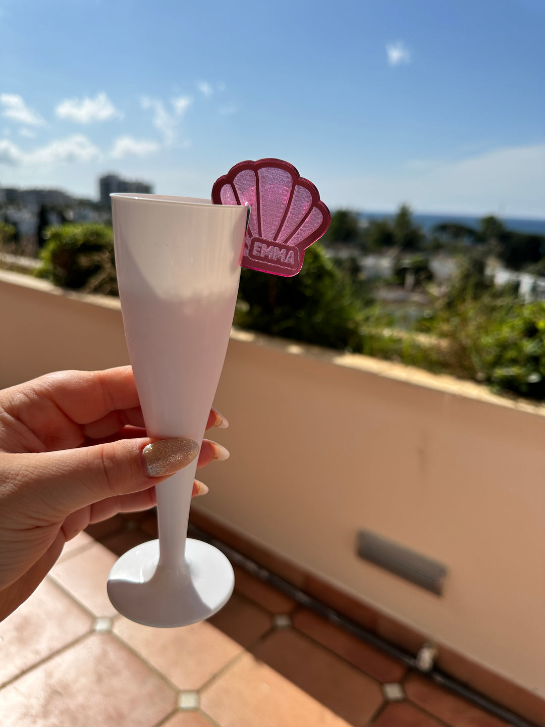Acrylic Drink Charm - Shell