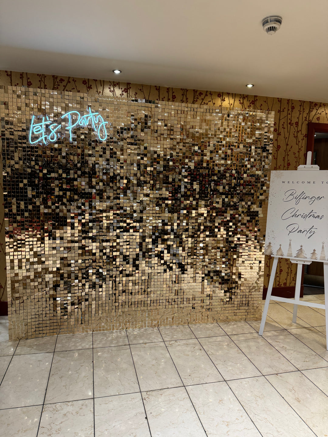 Rental - Mirror Gold Sequin Wall