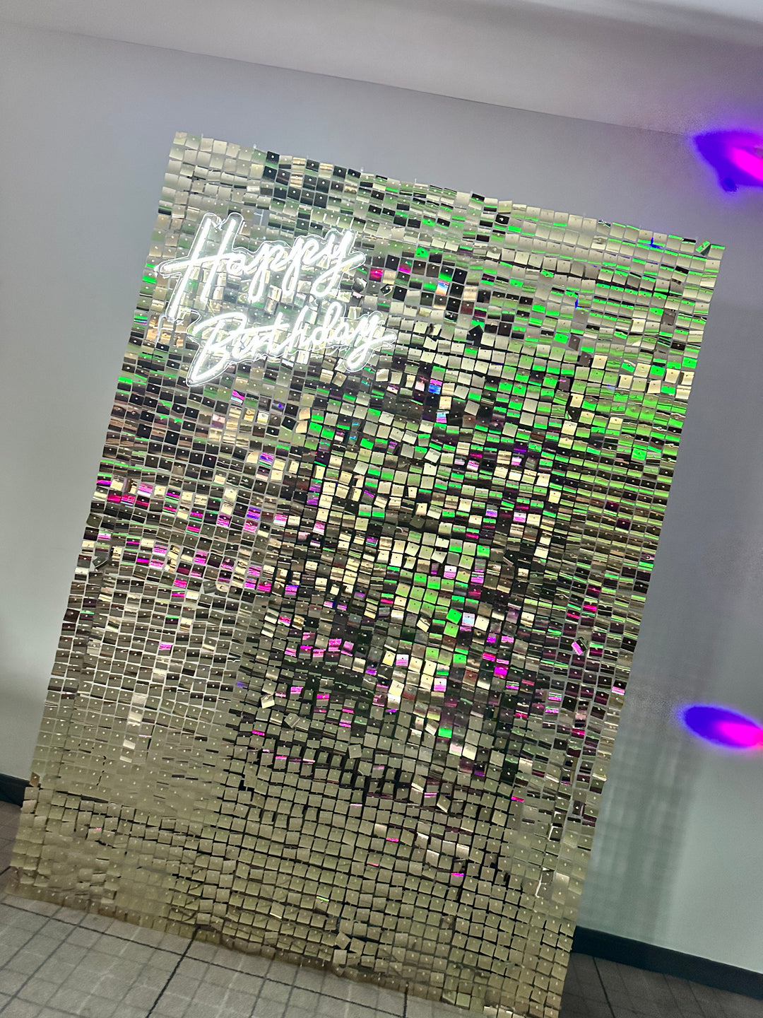 Rental - Mirror Gold Sequin Wall - Half Size