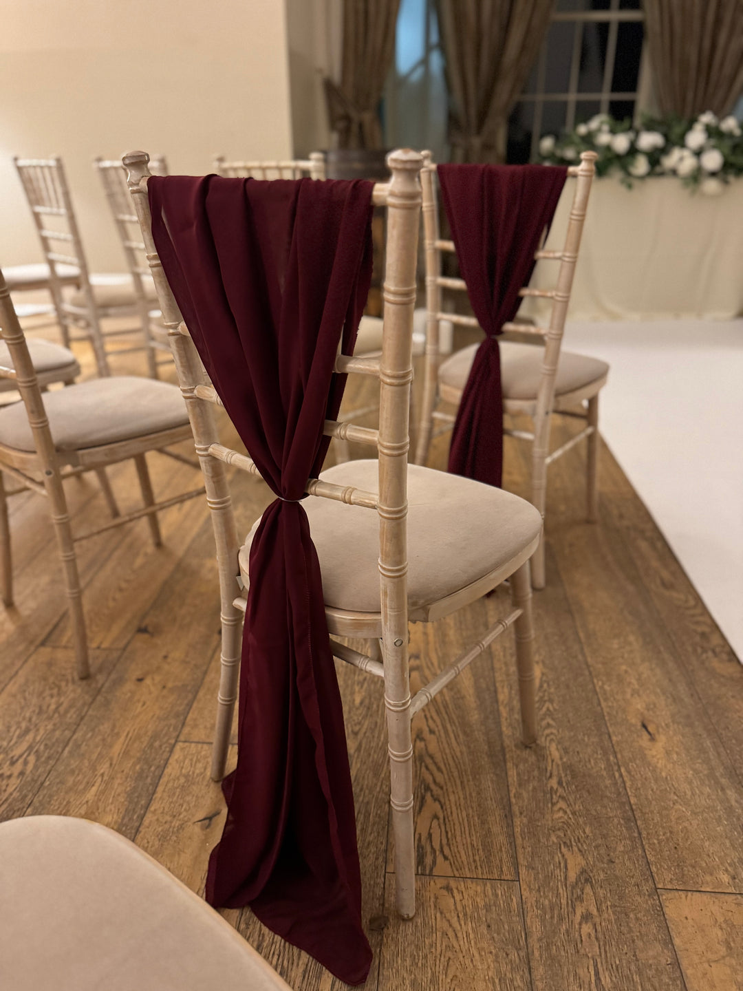 Rental - Chiffon Vertical Drop - Burgandy