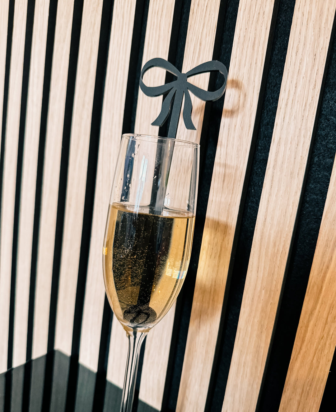 Acrylic Drink Stirrer - Bow