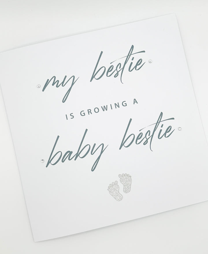 “My bestie is growing a baby bestie” Pregnancy Card