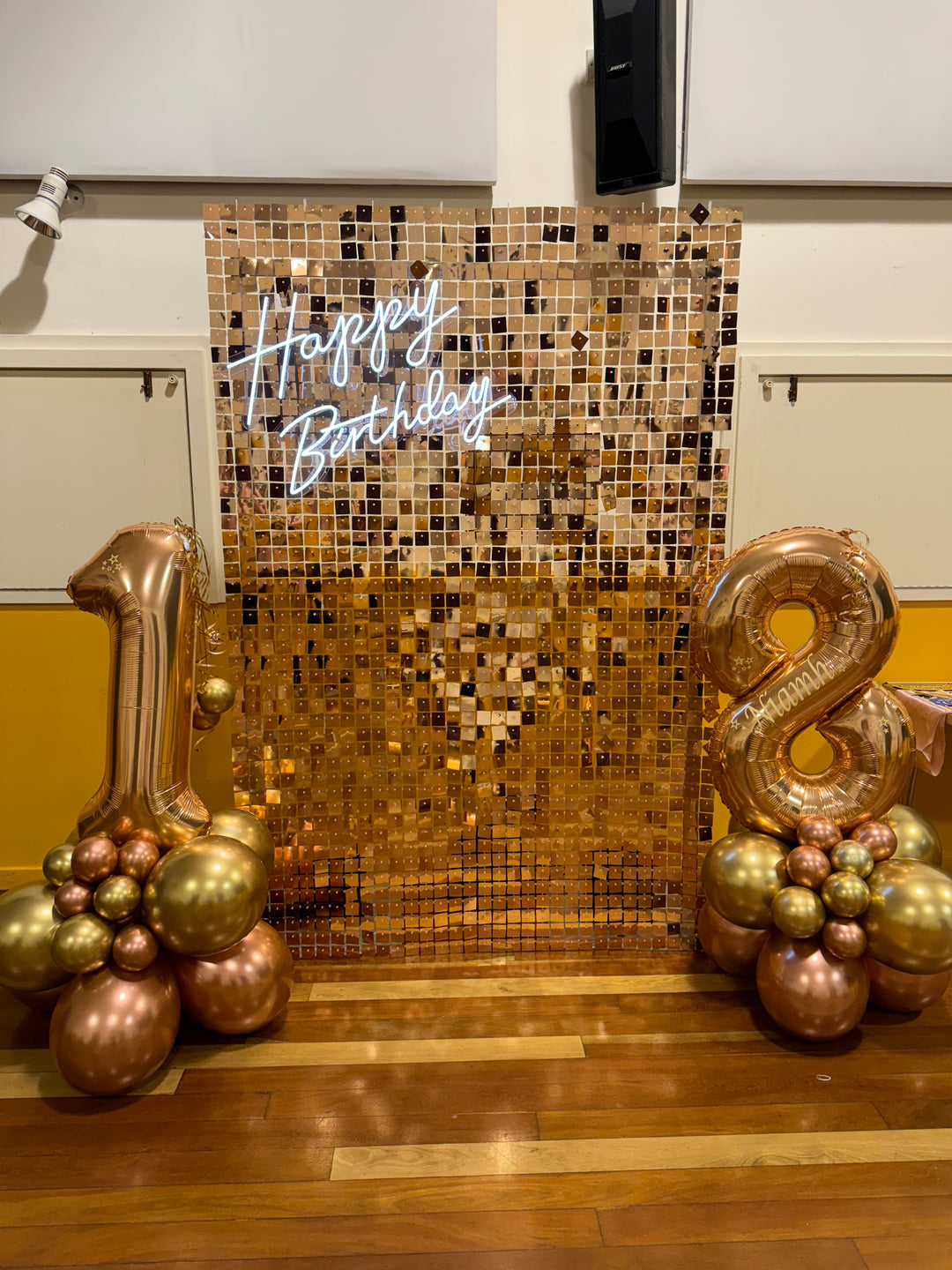 Rental - Rose Gold Sequin Wall - Half Size