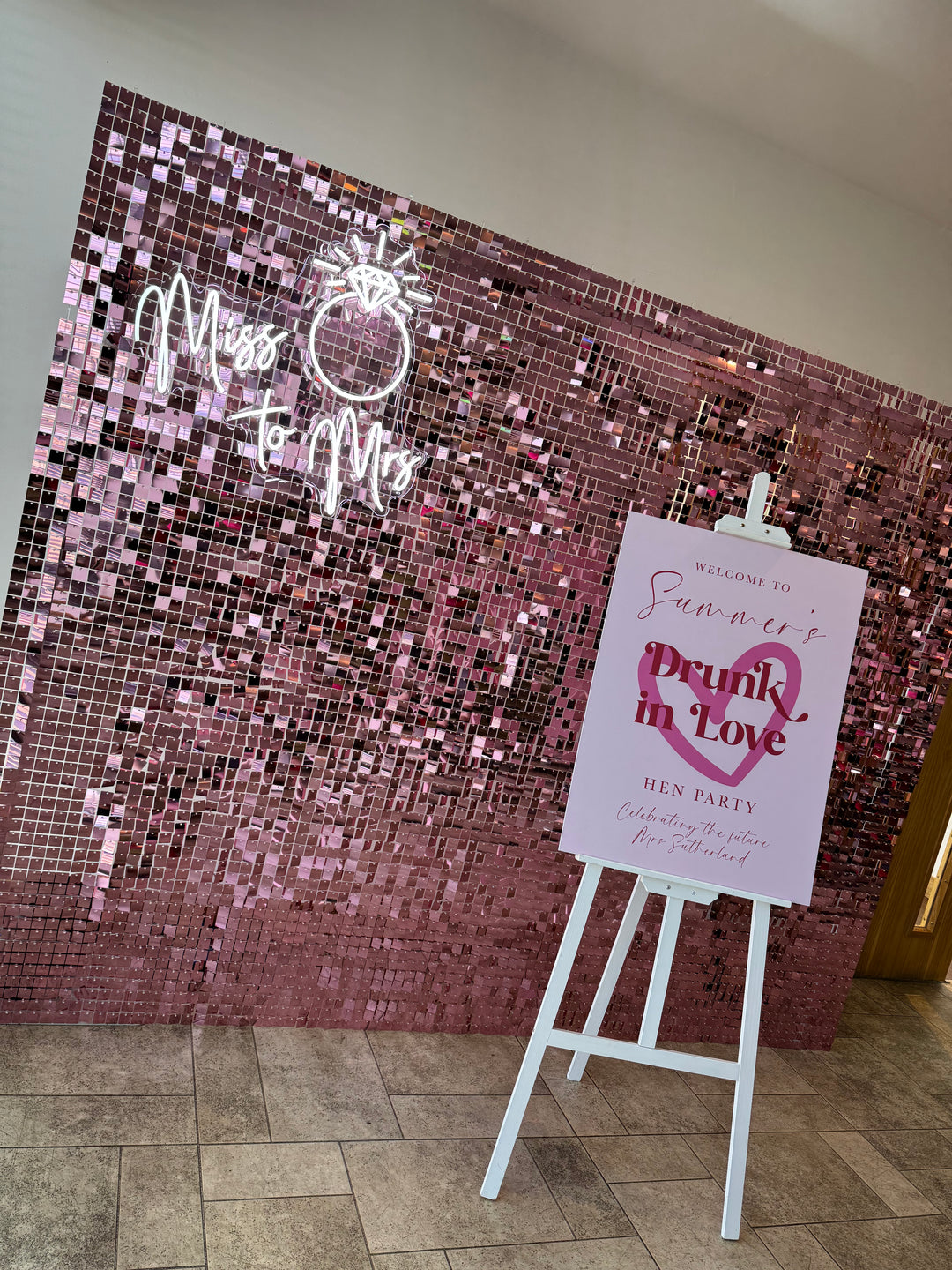 Rental - Mirror Pink Sequin Wall