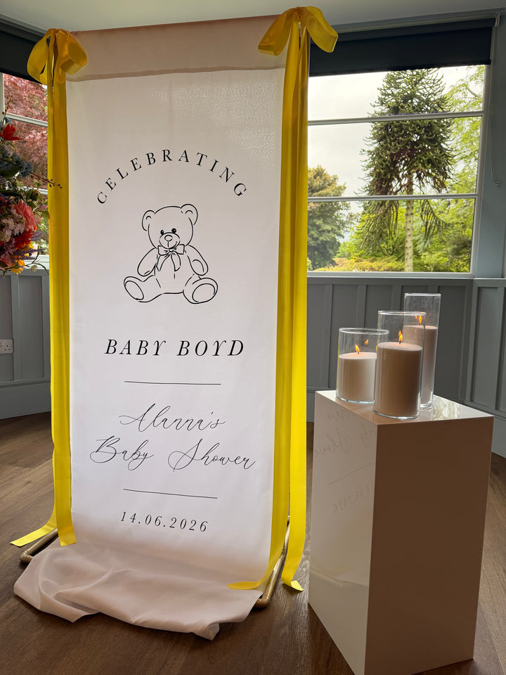 Fabric Baby Shower Welcome Sign