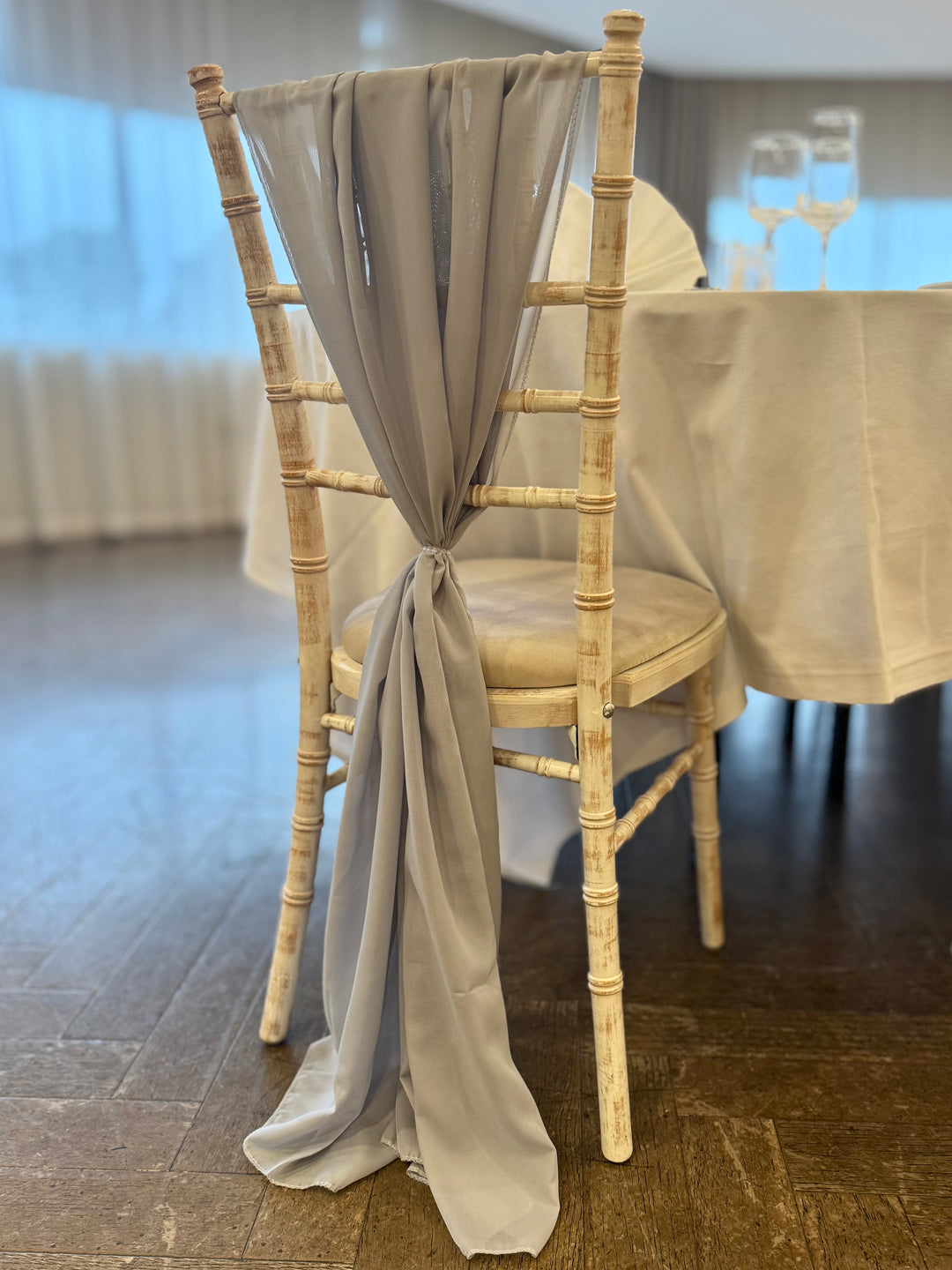 Rental - Chiffon Vertical Drop - Silver
