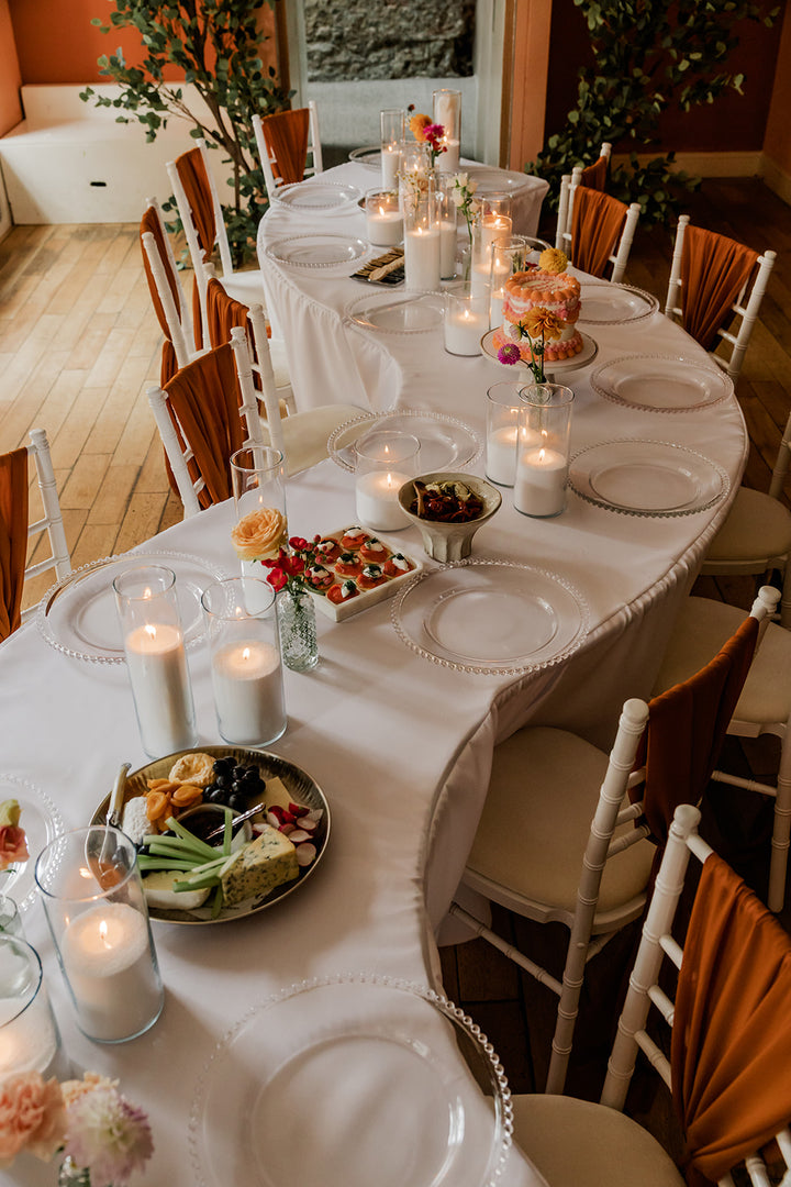 Rental - Serpentine Table with Linen