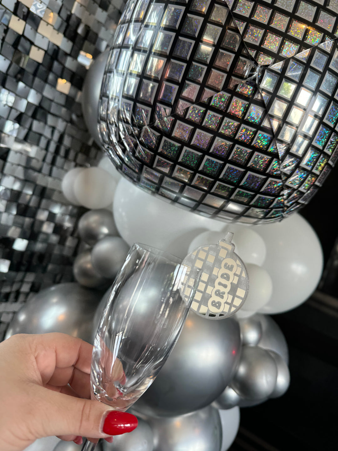 Acrylic Drink Charm - Disco Ball