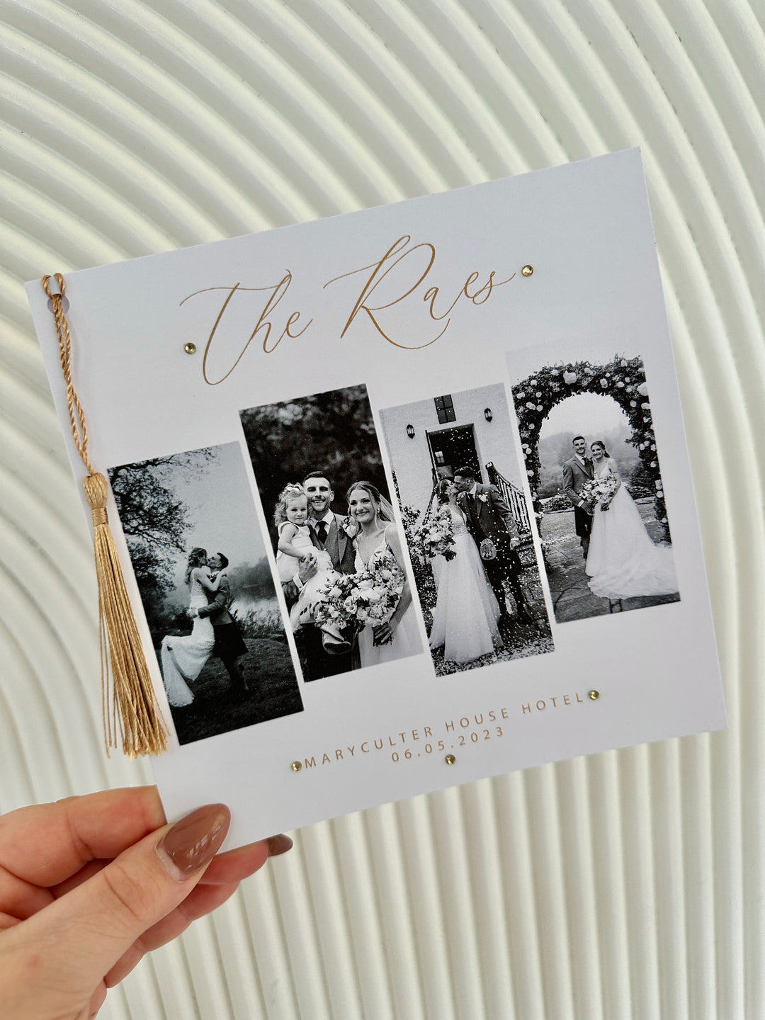 Printed Photo Collage Wedding Card