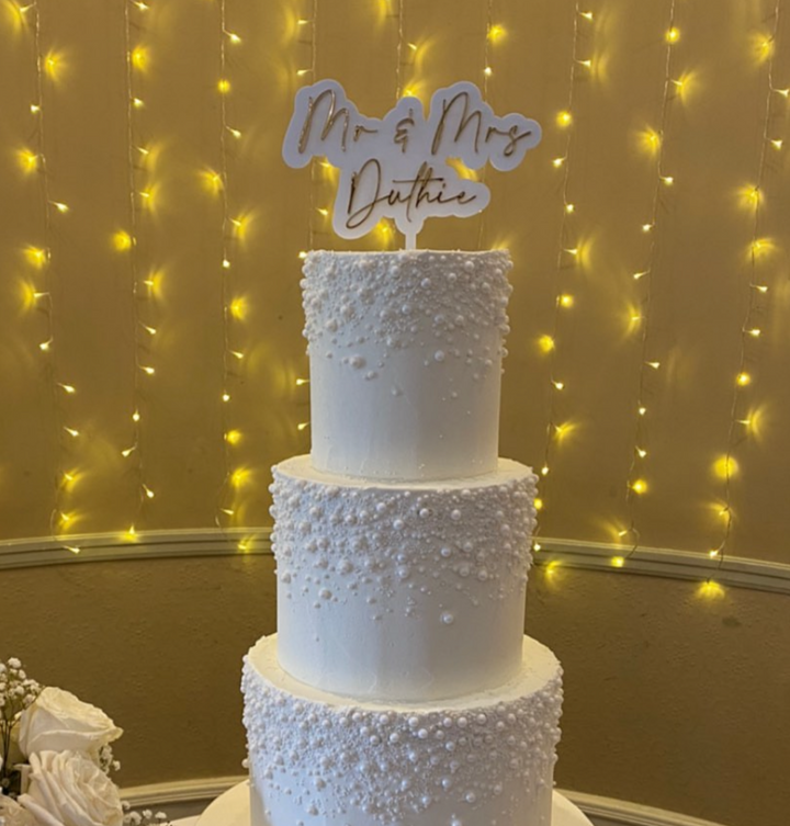 Acrylic 3D Double Backed Cake Topper - Style 2