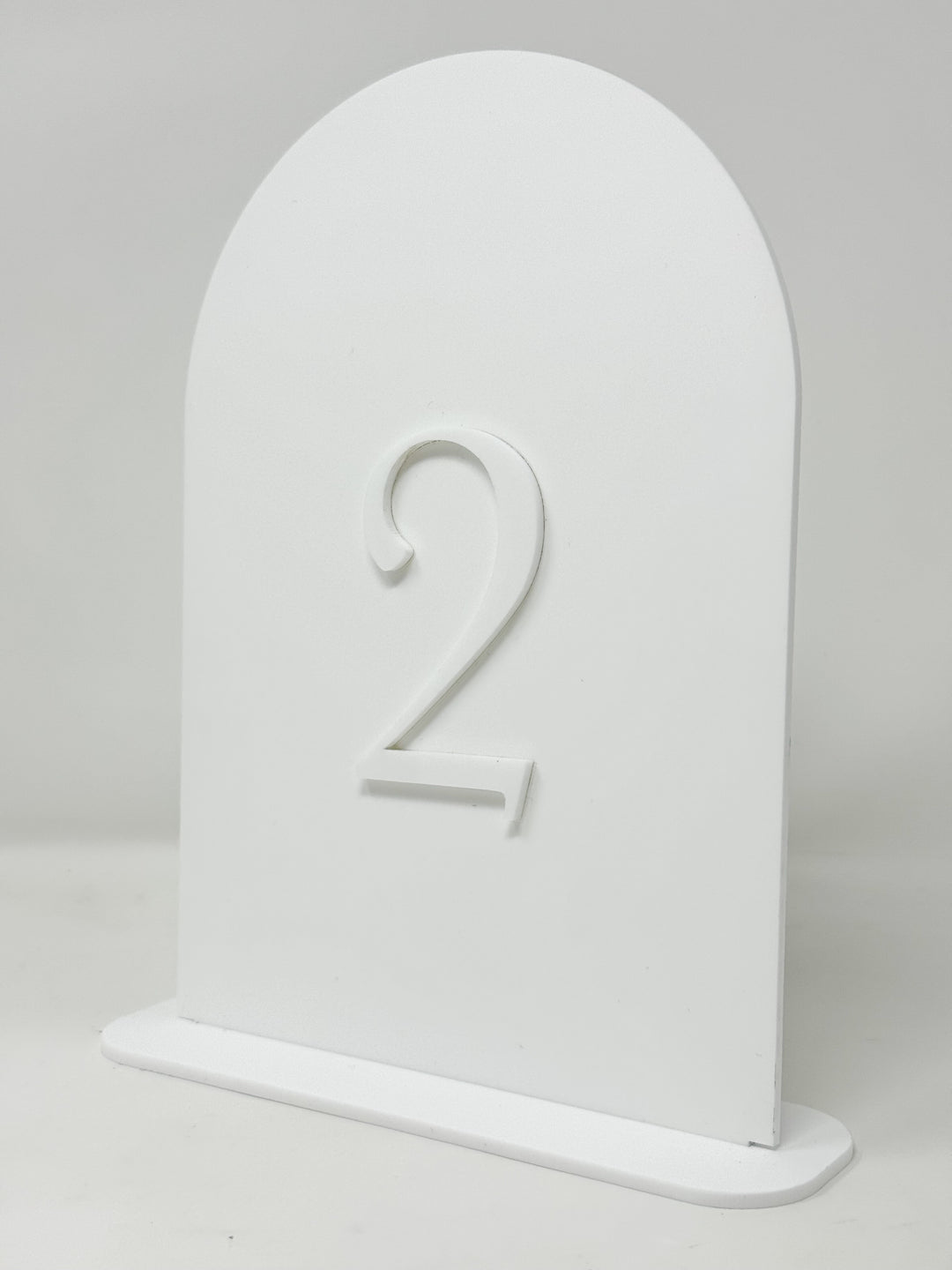 Rental - Table Number - Arch - Double Layer White