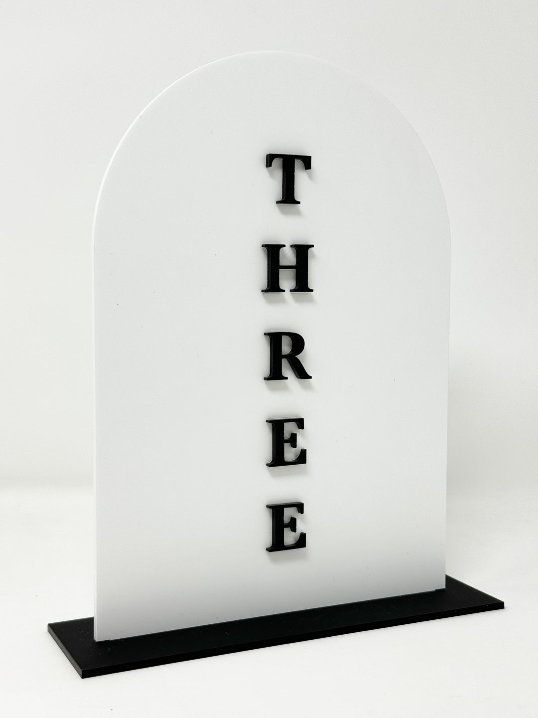 Rental - Table Number - Arch - White & Black