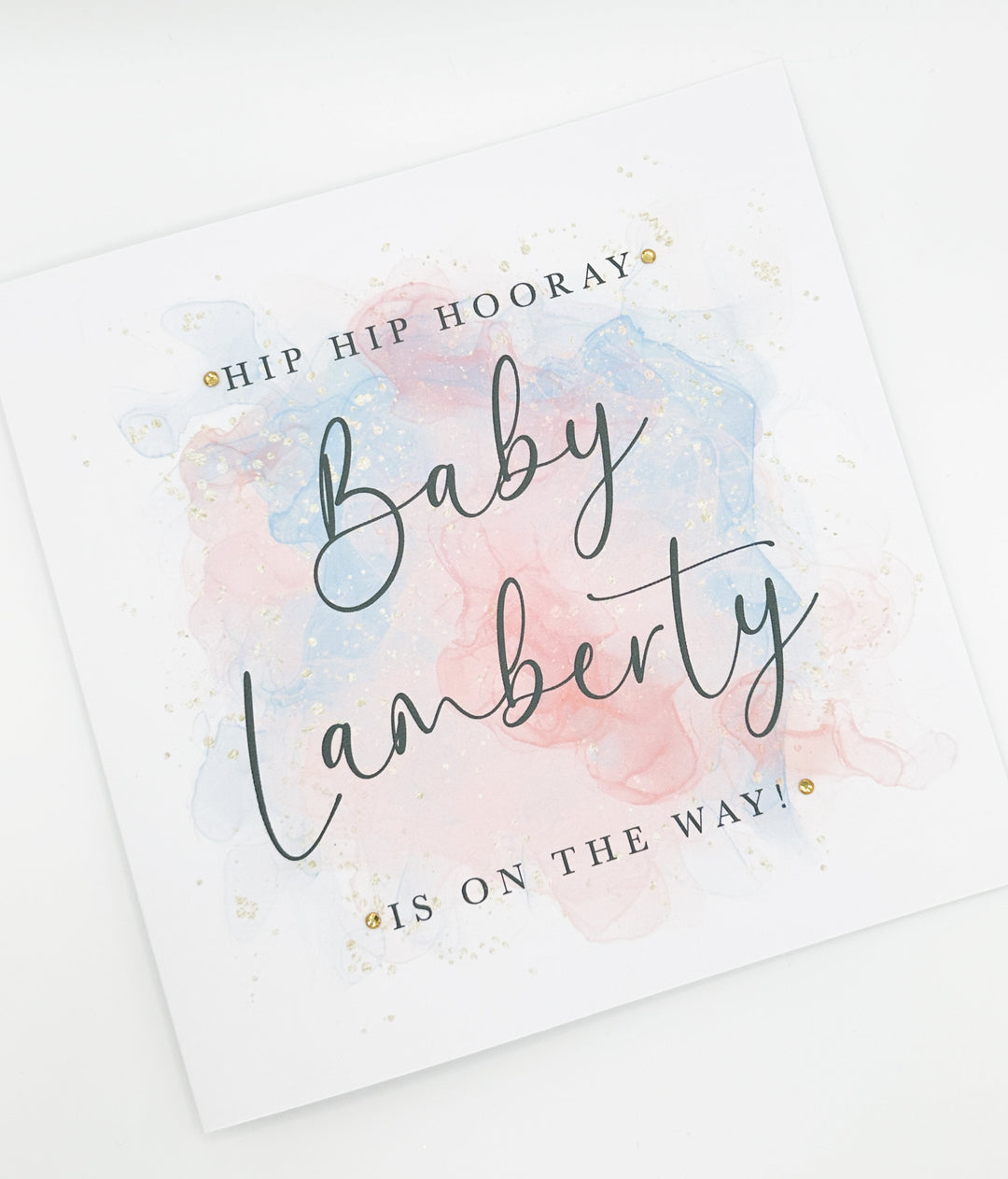 "Baby on the way” Watercolour Pregnancy Card