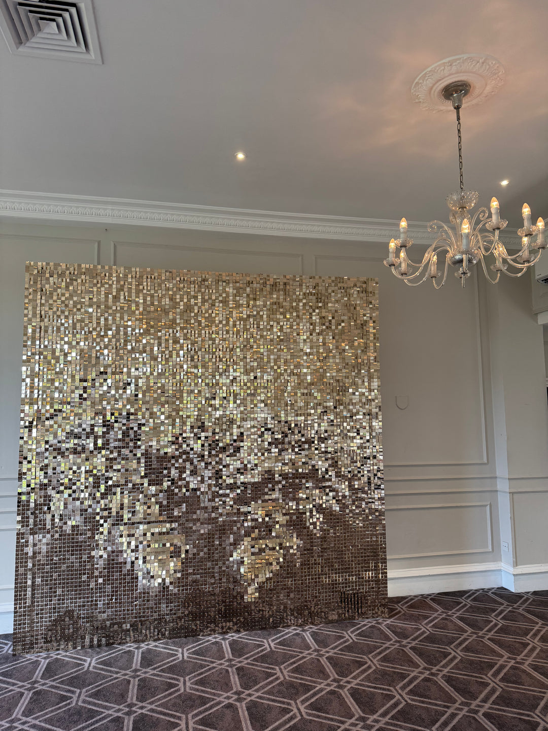 Rental - Mirror Gold Sequin Wall - XL Size