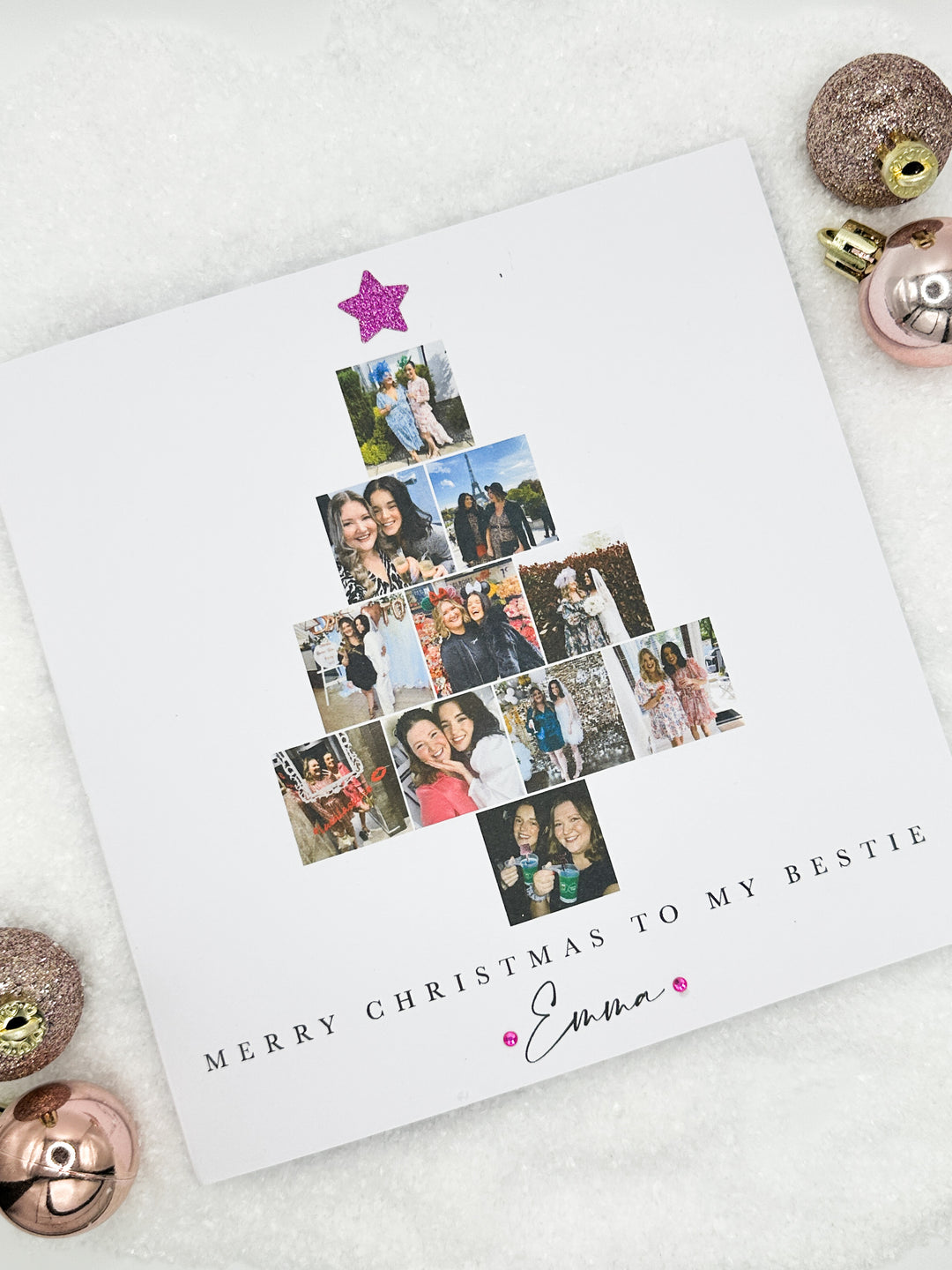 Personalised Christmas Photo Tree Card - For Any Recipient