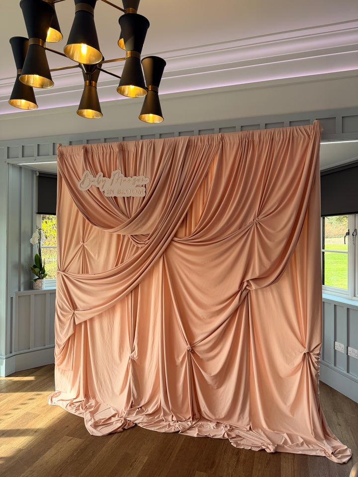 Rental - Draped Photo Backdrop - Light Pink