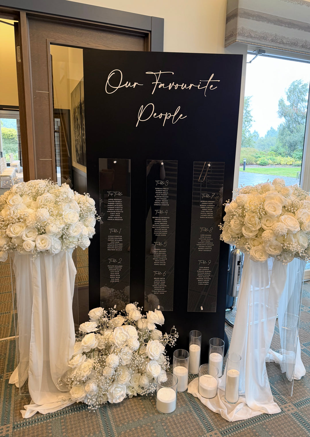 Statement Table Plan - Monochrome