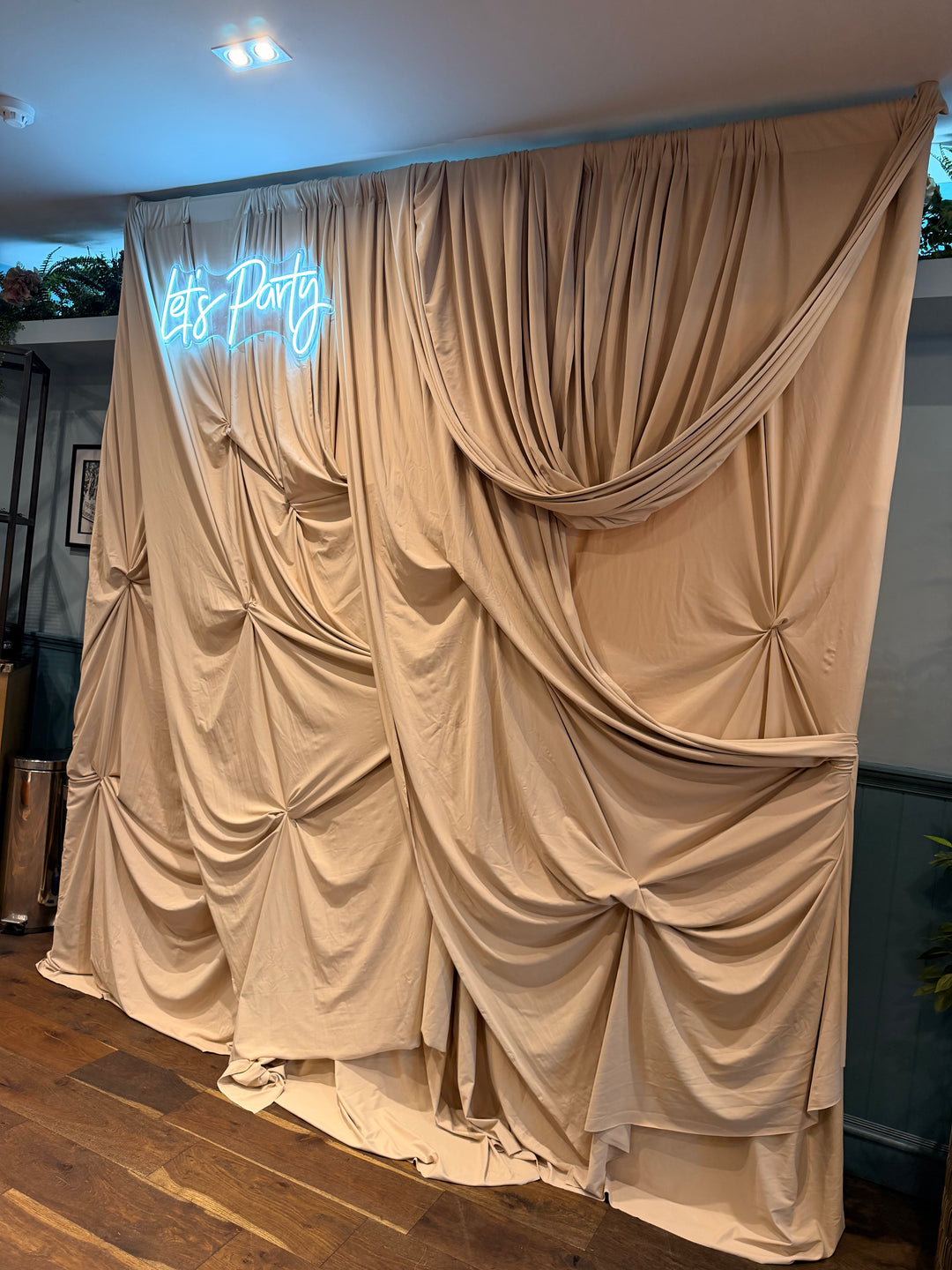 Rental - Draped Photo Backdrop - Warm Nude