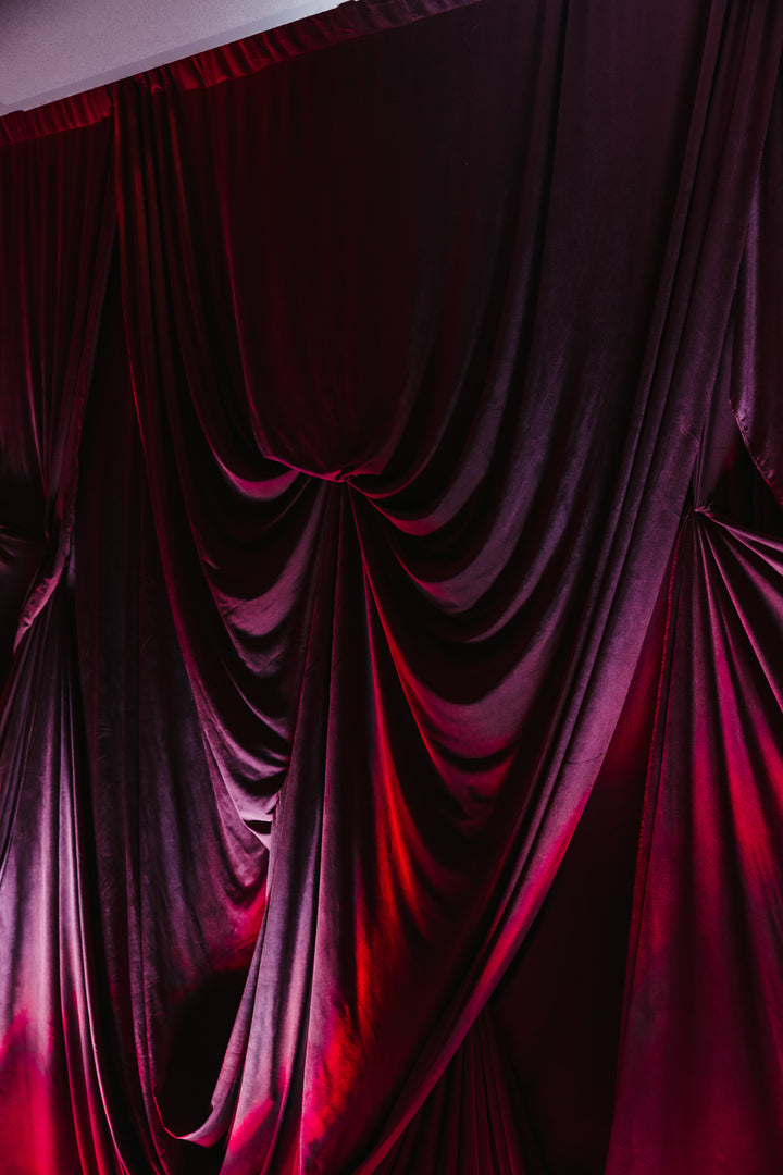 Rental - Draped Photo Backdrop - Burgundy