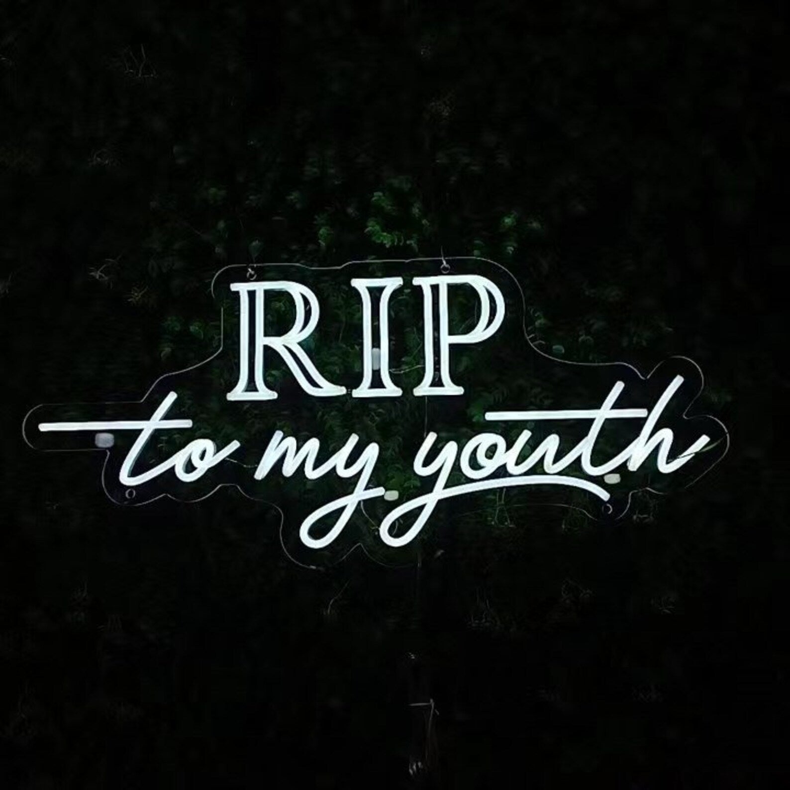 Pink Rip Sign Rental - Neon Sign - RIP To My Youth – Thoughts and Crosses