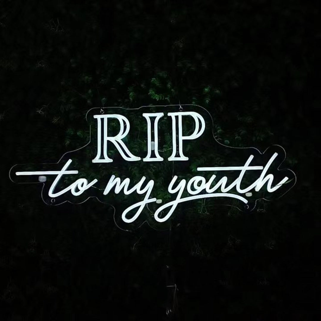 Rental - Neon Sign - RIP To My Youth