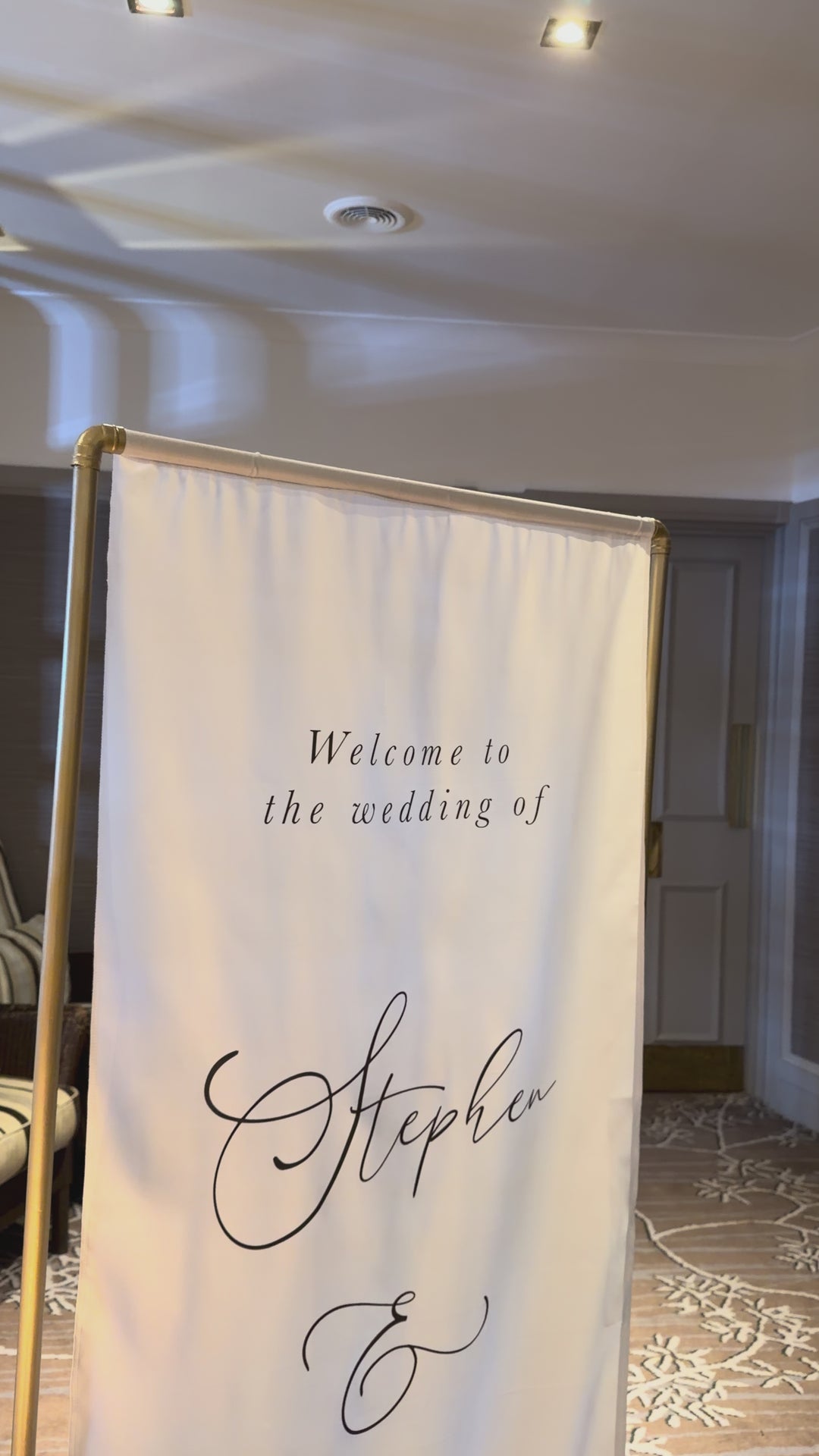 Fabric Wedding Welcome Sign