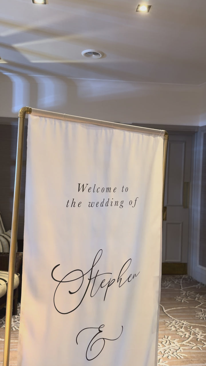 Fabric Wedding Welcome Sign