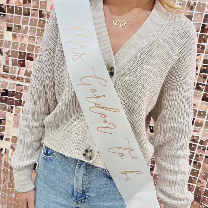 Personalised Bride "Mrs to be" Sash - Style 1