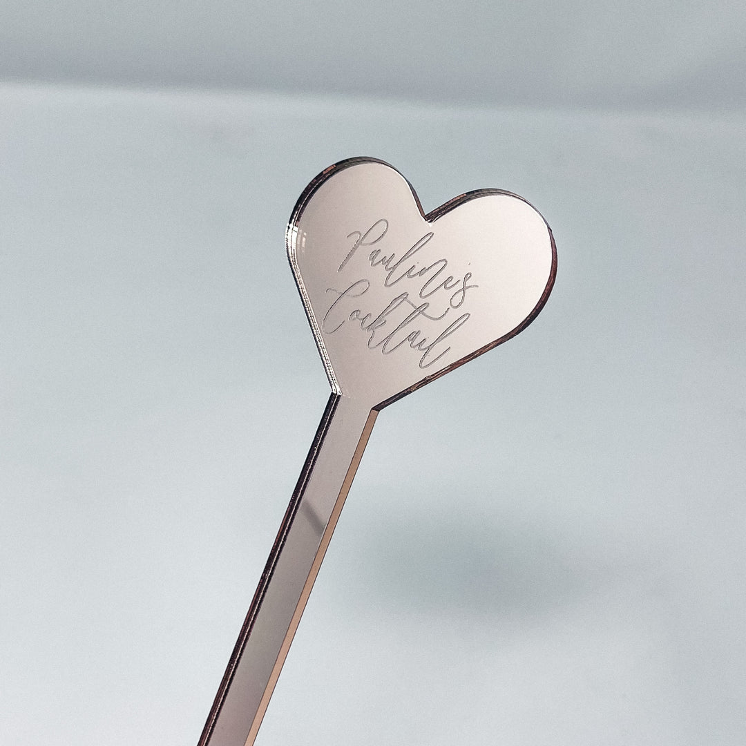 Acrylic Drinks Stirrer - Personalised Name and Drink
