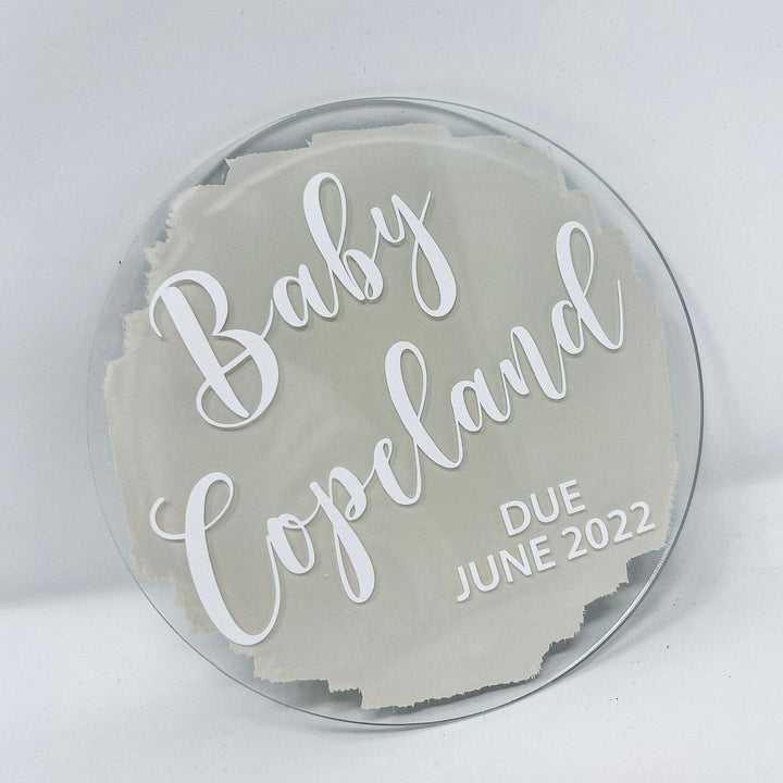 Acrylic Baby / Pregnancy Announcement Sign