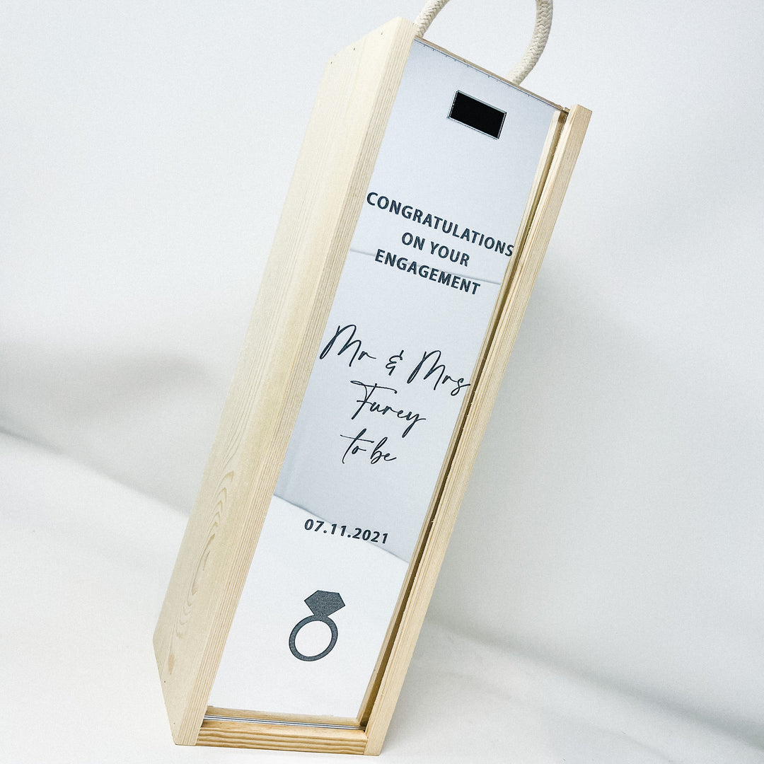 Personalised Bottle Box - Engagement Gift