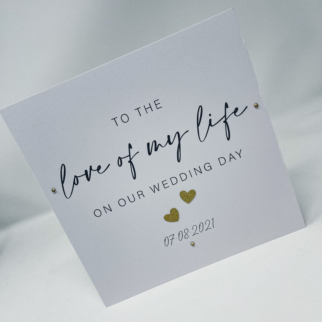 Bride / Groom "On the Day" Wedding Day Card - Style 2