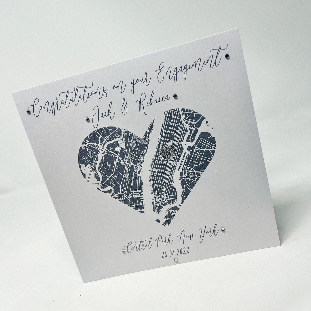 Personalised Map - Engagement Card