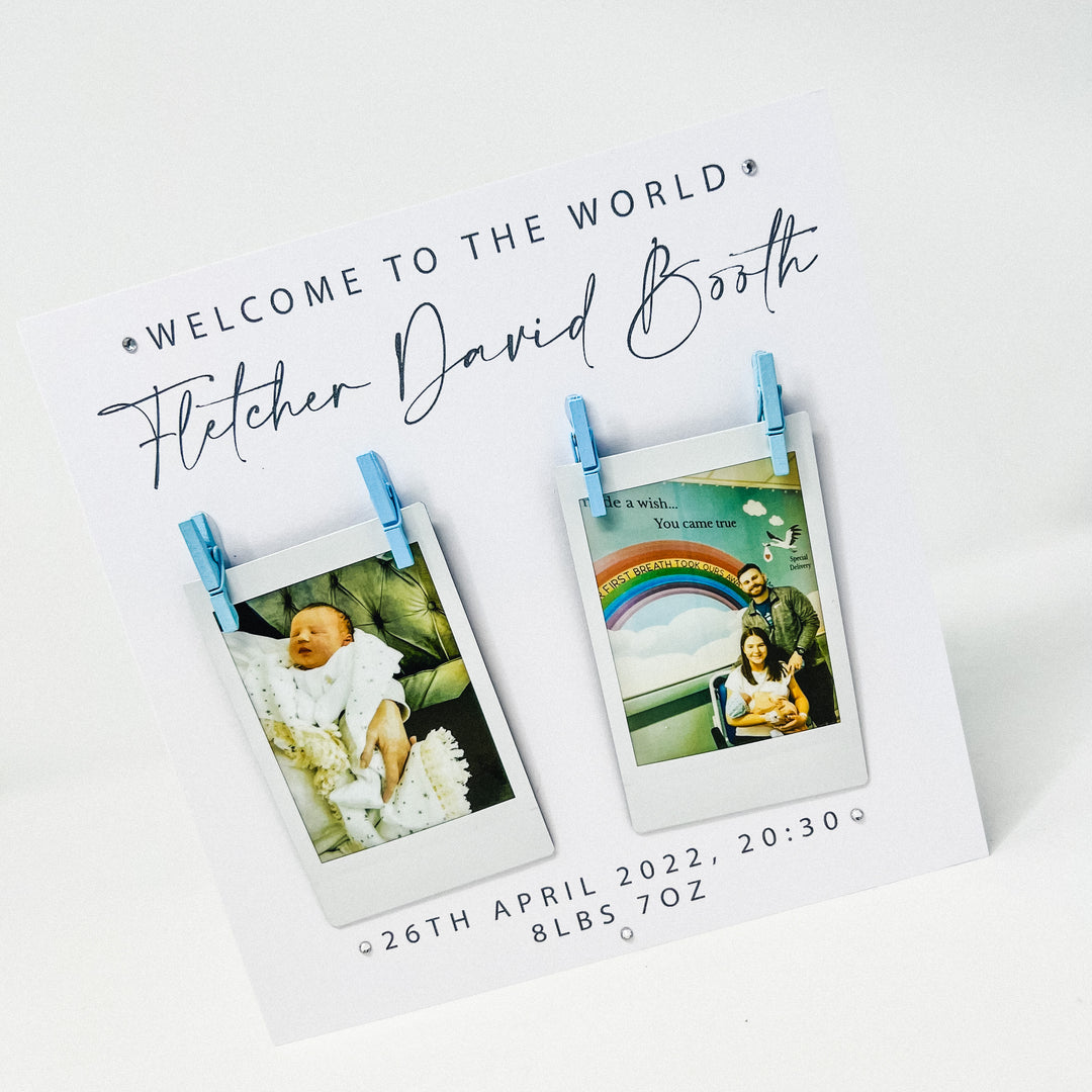 New Baby Card - Double Polaroid