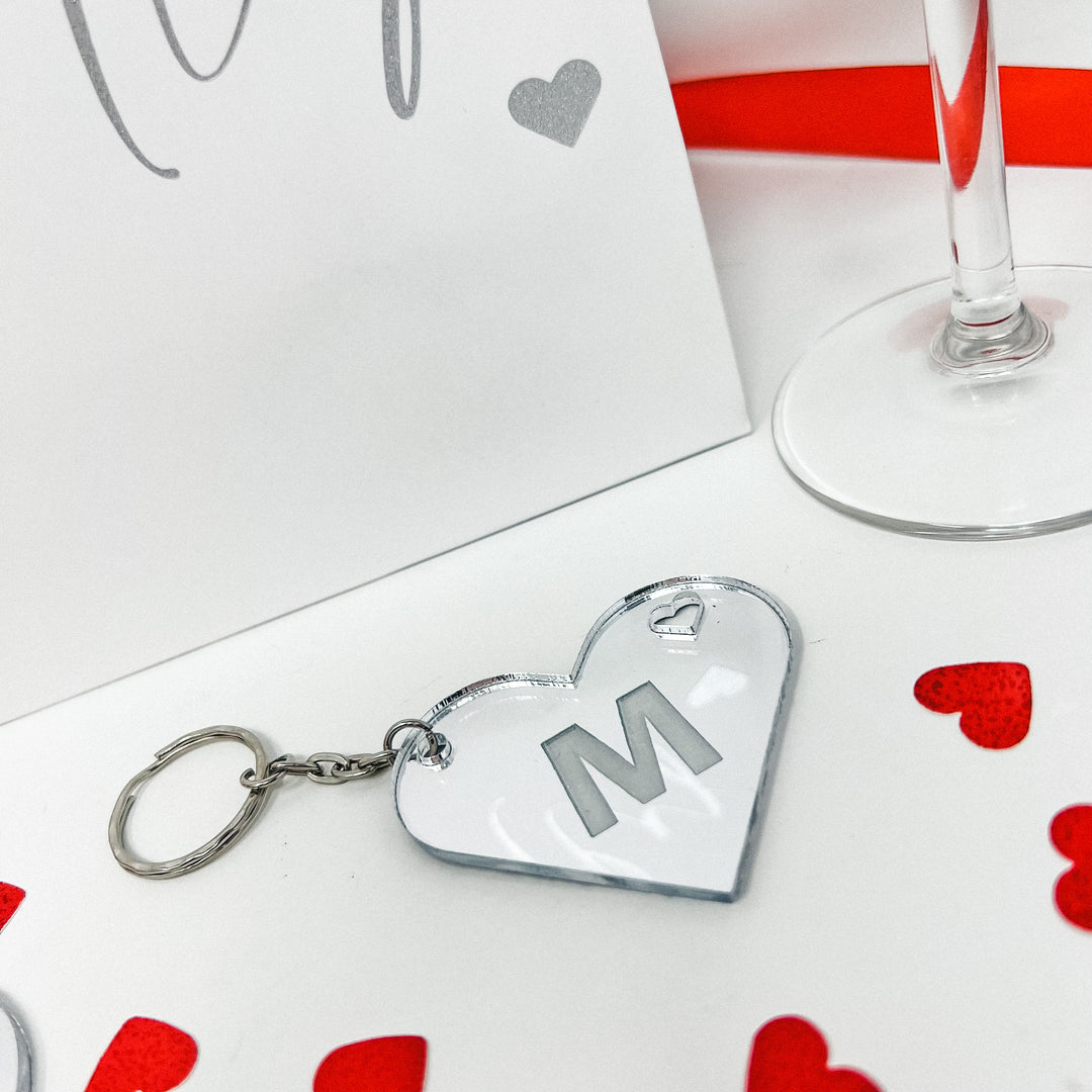 Personalised Letter / Initial Acrylic Keyring