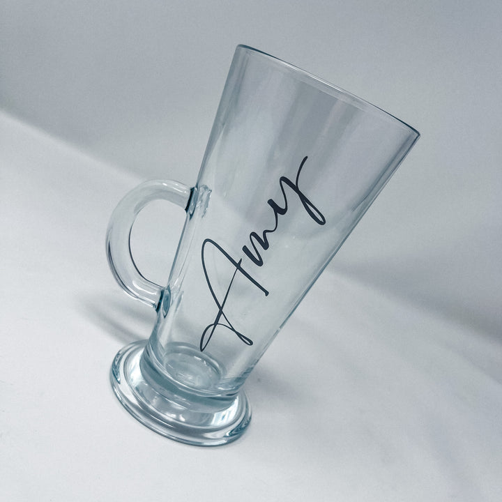 Personalised Name Glass Coffee Mug