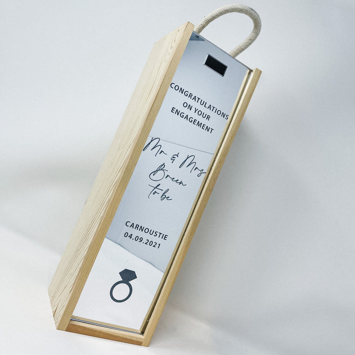 Personalised Bottle Box - Engagement Gift